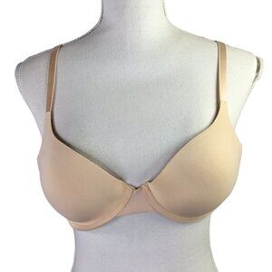 Adrienne Vittadini Studio 34C Nude Bra Push Up T Shirt Padded Underwire Multiway
